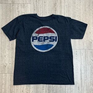 Pepsi Navy Blue Tee with Red, White & Blue Logo vintage style